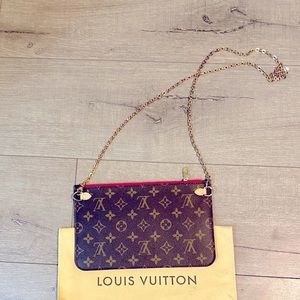 Louis Vuitton Neverfull MM Pochette MIF Pivoine